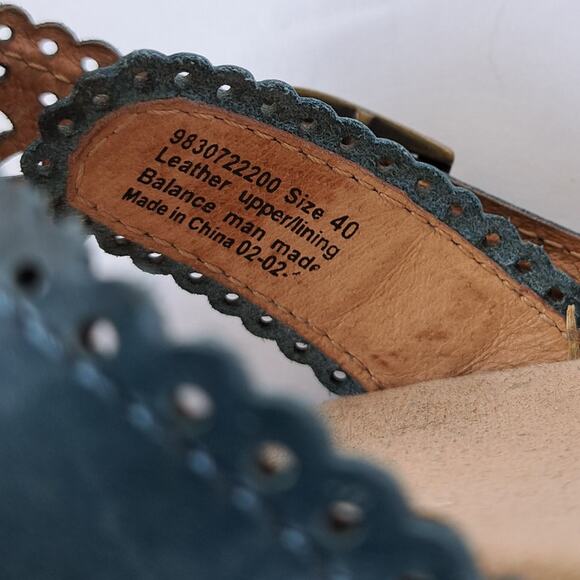 DANKSO Sapphire Laser Cut Blue Sandal Clog Size 40 (9.5-10) Comfort - Picture 7 of 8